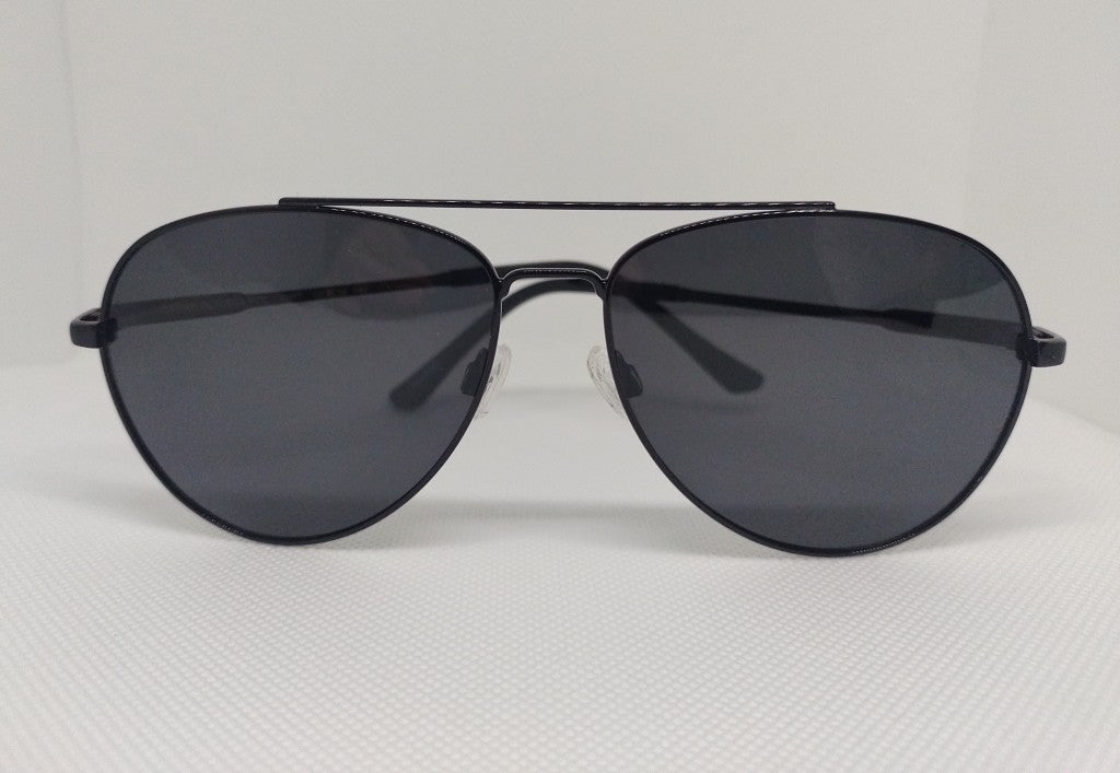 Óculos de Sol Aviador Metal Preto com Lente Preta — BLK/S10