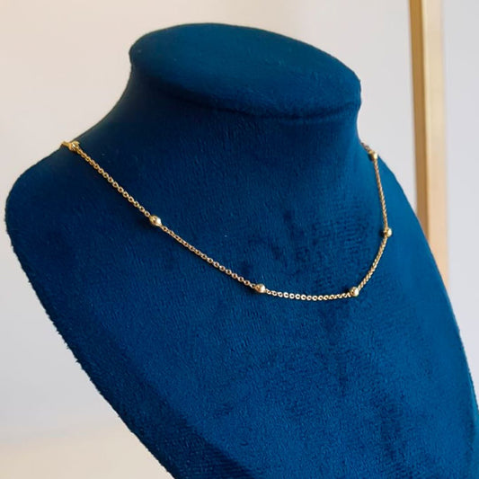 Choker com Bolinha Banhada a Ouro 18K