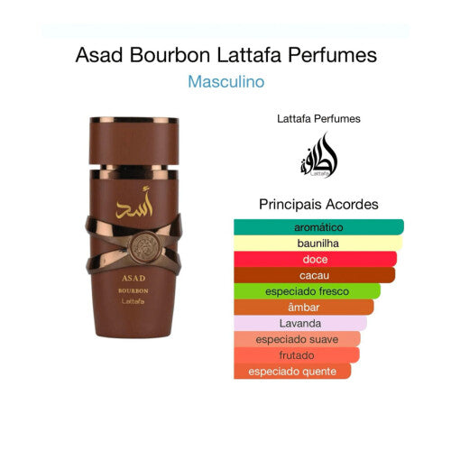 Asad Bourbon Lattafa Eau de Parfum — Perfume Masculino