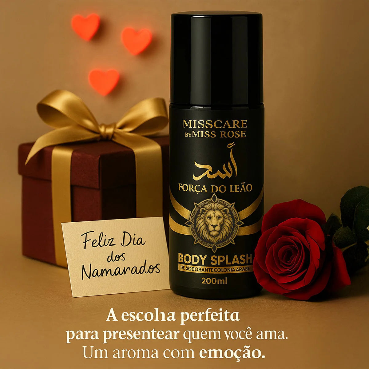 Body Splash Masculino 200ml — Oriental, Amadeirado e Cítrico