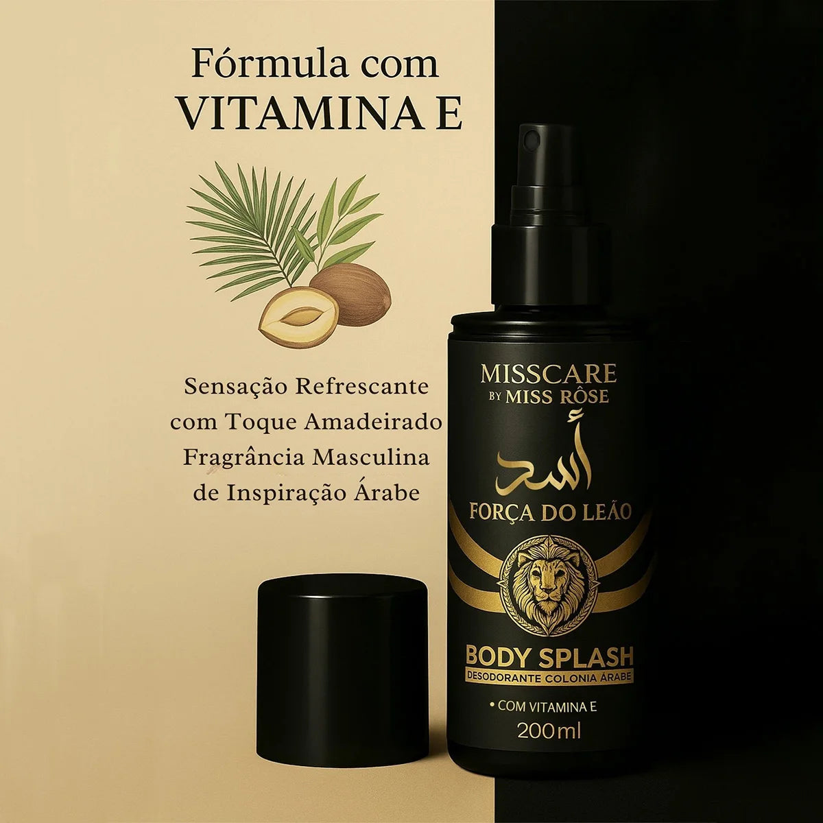 Body Splash Masculino 200ml — Oriental, Amadeirado e Cítrico