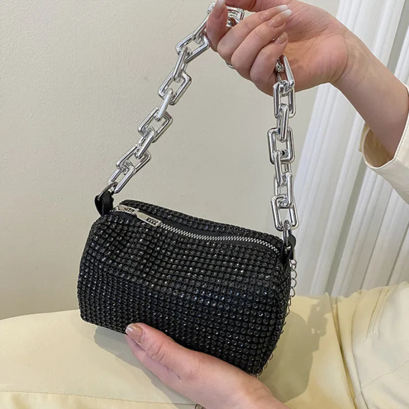Bolsa Feminina Mini Rhinestone — Brilho e Elegância para Ocasiões Especiais