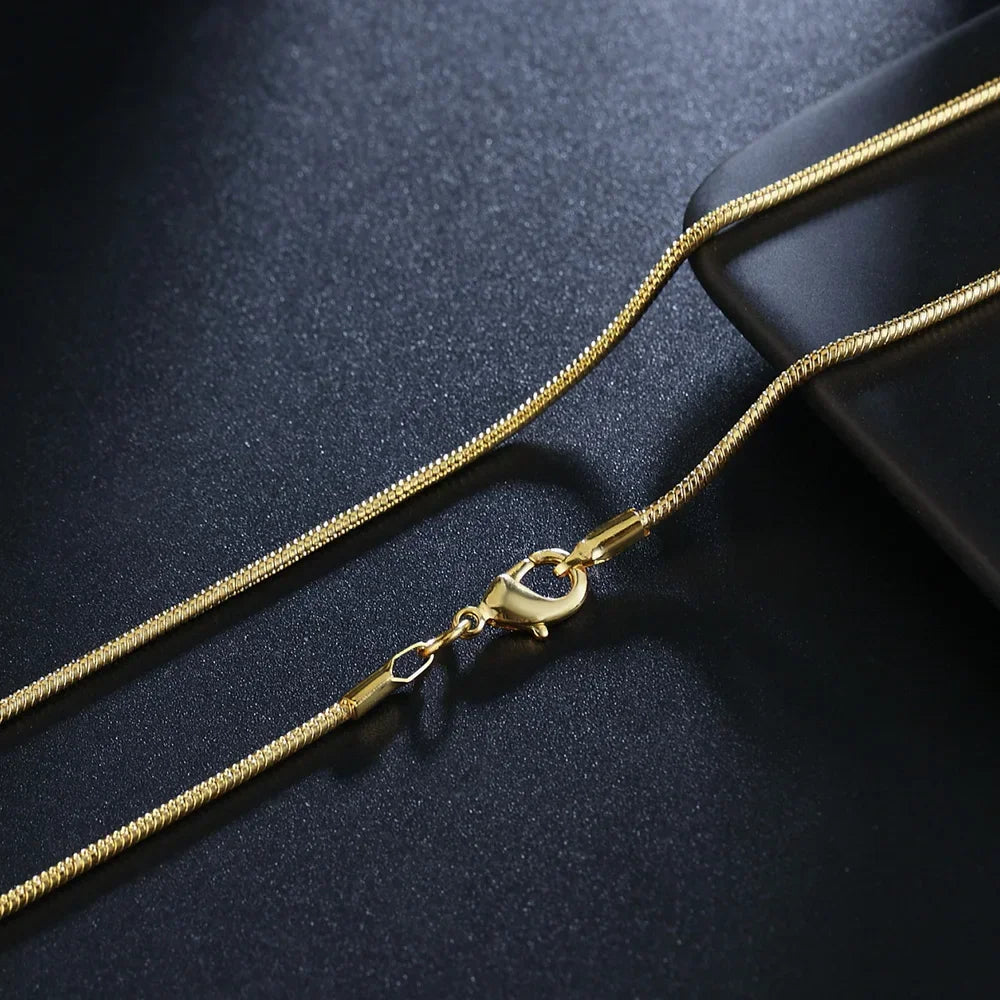 Colar Snake Chain 2mm Banhado a Ouro 18K