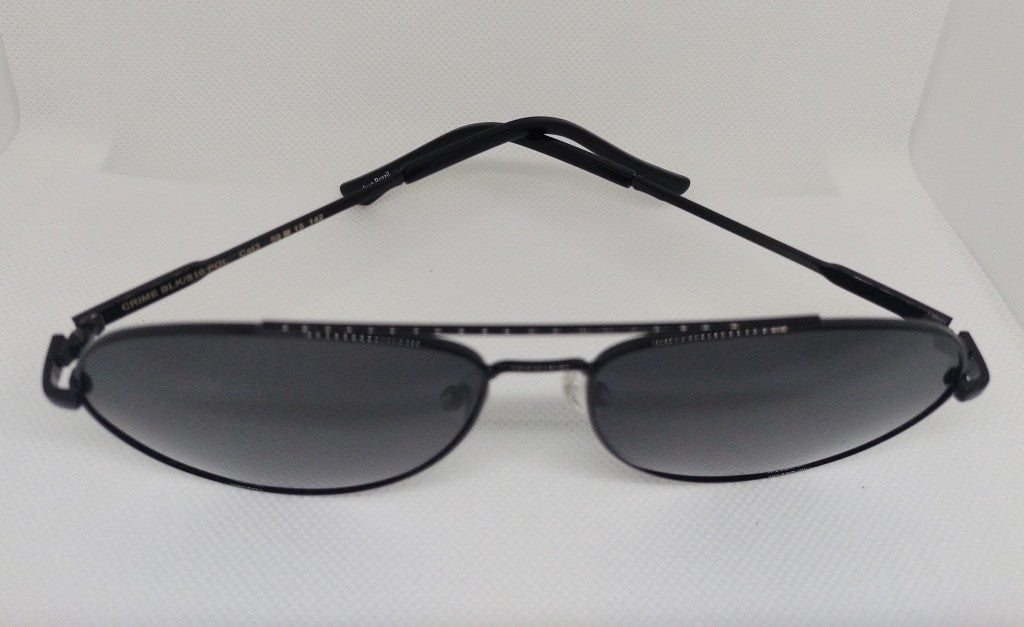 Óculos de Sol Aviador Metal Preto com Lente Preta — BLK/S10