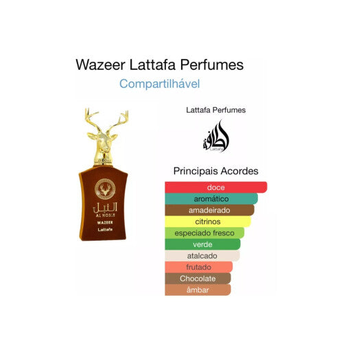 Al Noble Wazeer Lattafa Eau de Parfum — Perfume Unissex 100ml